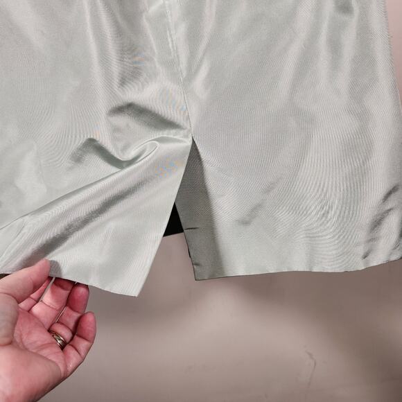 J. CREW Lucienne Bridesmaid Dress Gown Womens 6 Dusty Shale Green One Shoulder - Picture 9 of 11